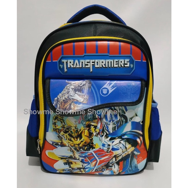 Showme tas ransel anak sekolah TK 14inci Premium transformers bumblebee optimus prime