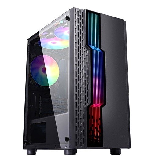 Casing VenomRX GOTHAM ATX Tempered Glass - 3x12cm RGB fan