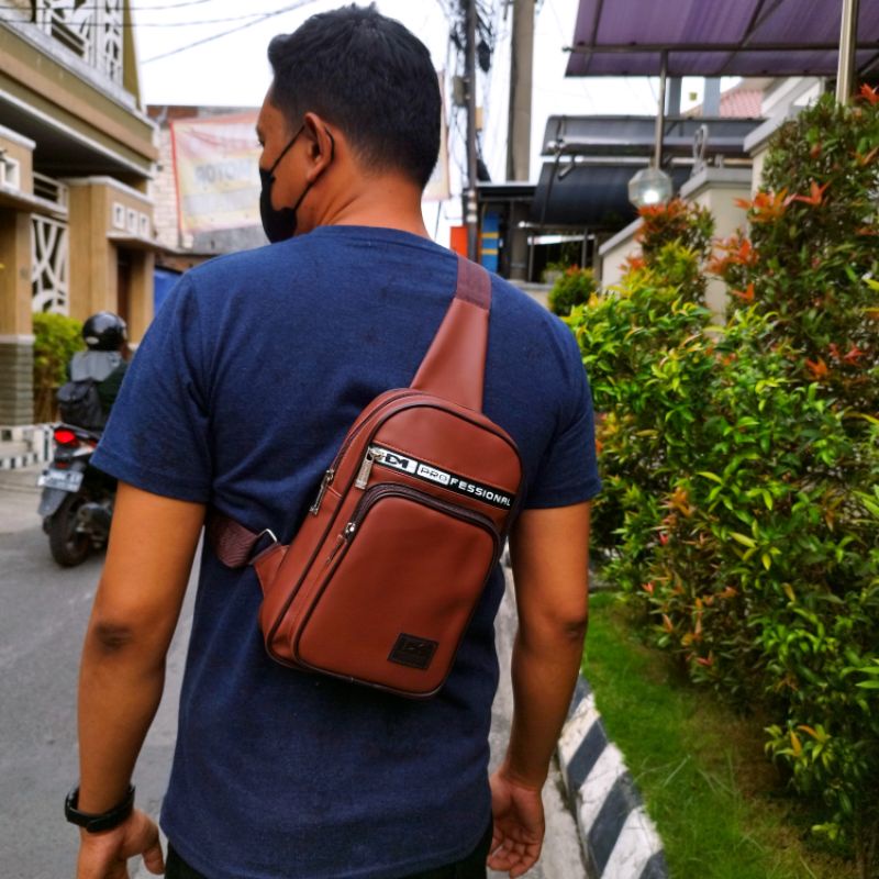 WAISTBAG Pria Original DM BIG | Tas Selempang Pria Kulit Sintetis Premium