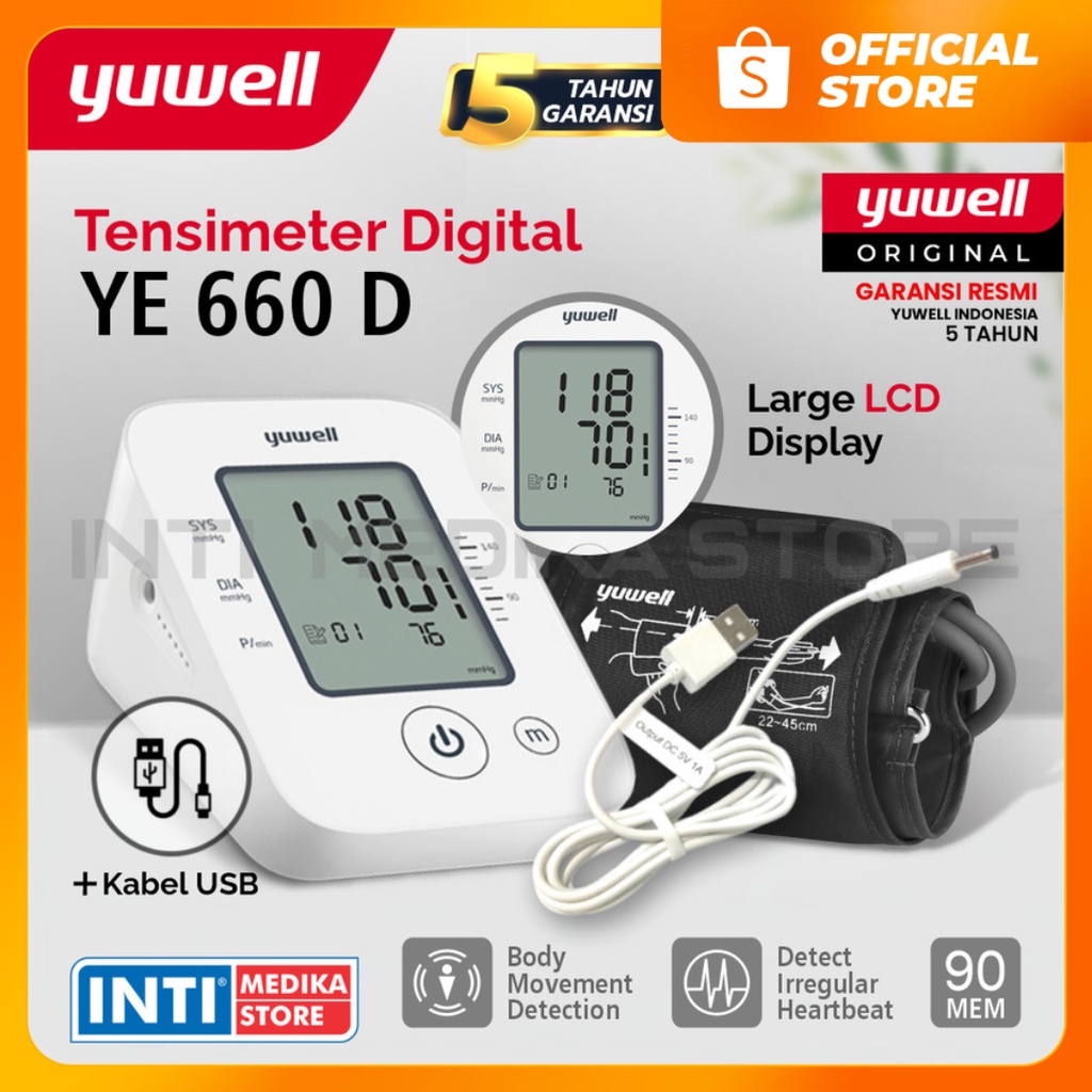 Jual YUWELL - Tensimeter Digital YE660D | Tensi Pengukur Tekanan Darah ...