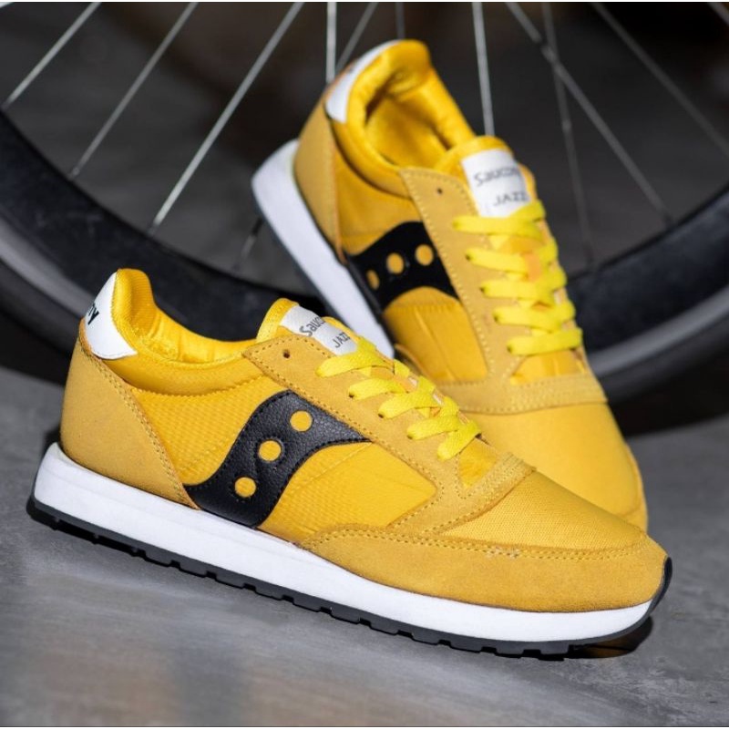 Sepatu Pria Saucony Jazz Vintage Yellow Black Original Komponen Termurah