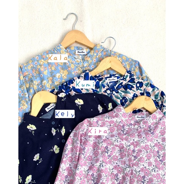 Kalila Tunik Motif Bunga Bahan Rayon Busui Friendly