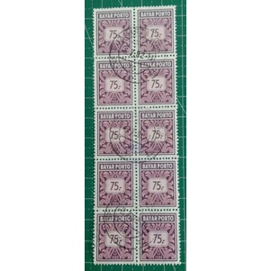 

prangko lawas Bayar Porto 75 Rupiah B10 (10keping) Thn 1980