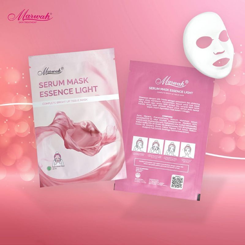 MARWAH SERUM MASK ESSENCE LIGHT COMPLETE BRIGHT UP TISSUE MASK | SHEETMASK MARWAH SKINCARE