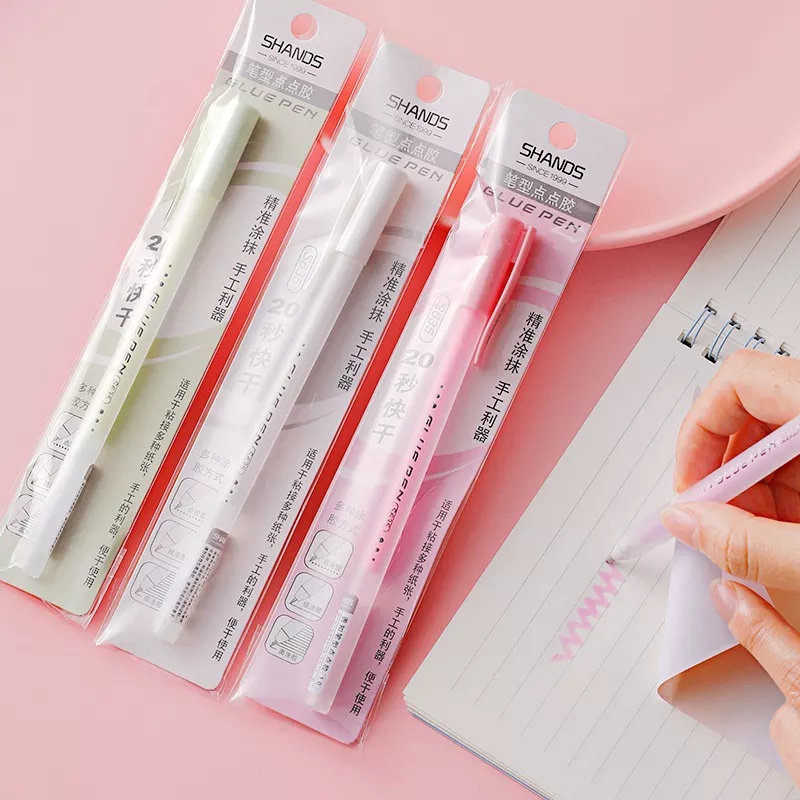 Candy Color Solid Glue Stick Manual DIY Stiker Tempel Perekat Lem Kreatif Siswa Alat Tulis Portable Dispensing Pen Dot Type Adhesive 20detik Cepat Kering Glue Pen