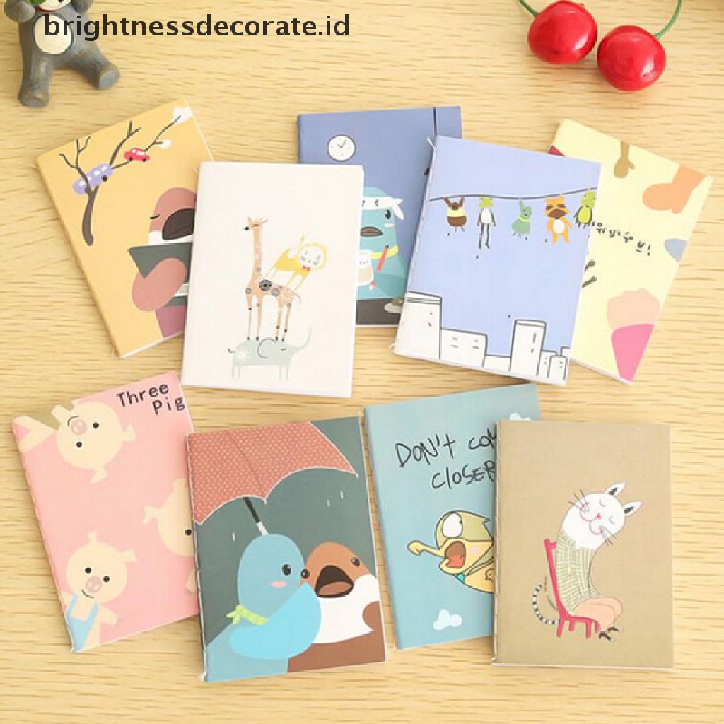 [Birth] 1pc Mini Lucu Kartun Notebook Handy Pocket Notepad Kertas Jurnal Diary Portable [ID]