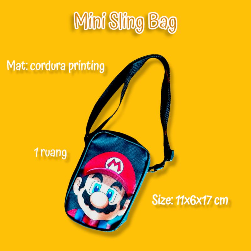 Mini Sling Bag Karakter | tas selempang anak lucu murah tas angpao