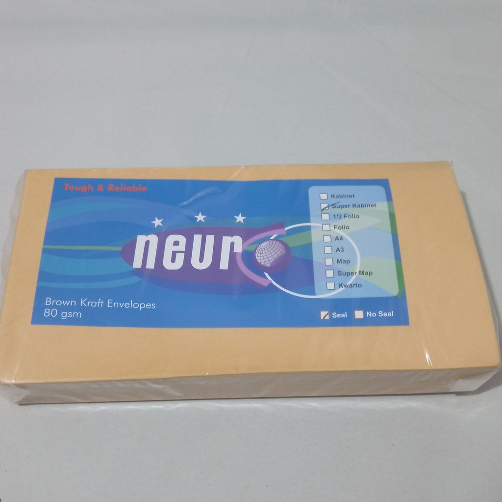

Amplop Coklat Uk. Super Kabinet Neuro ( 14 x27 cm ) SEAL