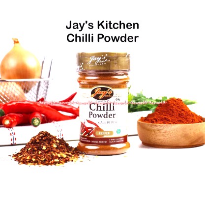 

Jay's Kitchen Chili Powder Cabe Bubuk Pepper 65gr Bumbu Cabe siap Pakai Bubuk Cabe Pedas Menambah Rasa Masakan Cabe Merah