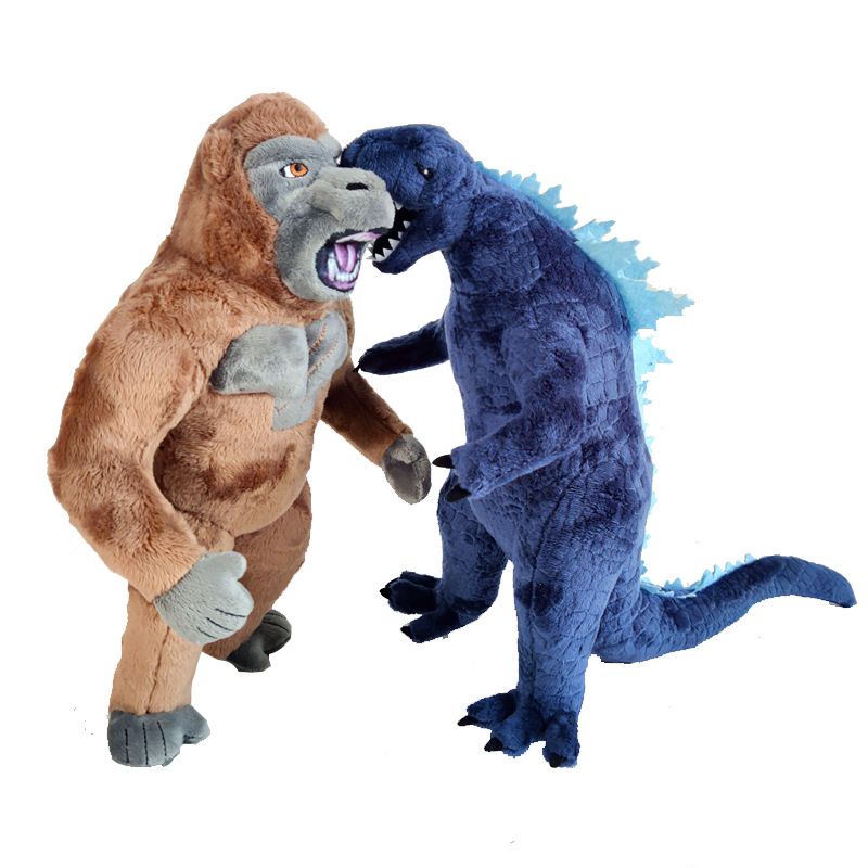 30cm/20cm Godzilla vs Kong Plush Toy Monster King Kong Boneka Boneka Lembut Monster Hadiah Lucu