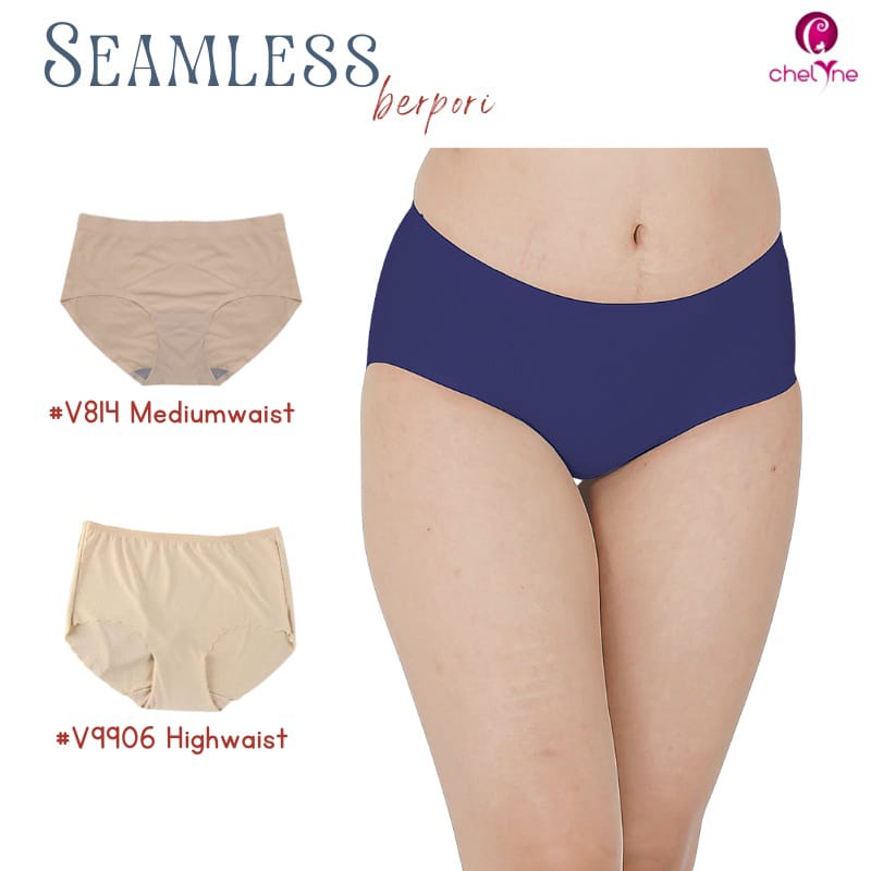 CD Wanita Chelyne V814 Mediumwaist / V9906 Highwaist - Seamless Pori