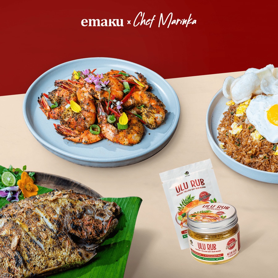 Emaku ULU DRY RUB / Bumbu Marinasi Rempah Seafood Daging  / Bumbu Masak