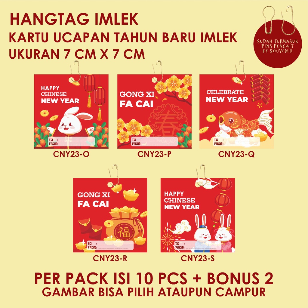 Jual Kartu Ucapan Imlek Hangtag Imlek Kartu Ucapan Chinese New Year Shopee Indonesia