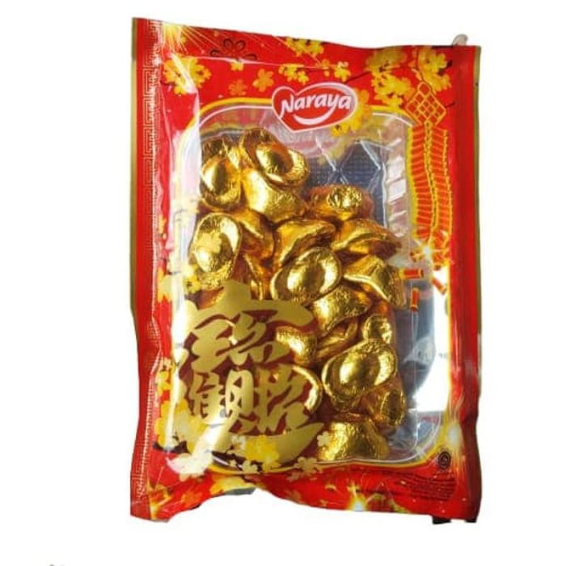 

Naraya Coklat Imlek Bentuk Yuan Bao 200gr