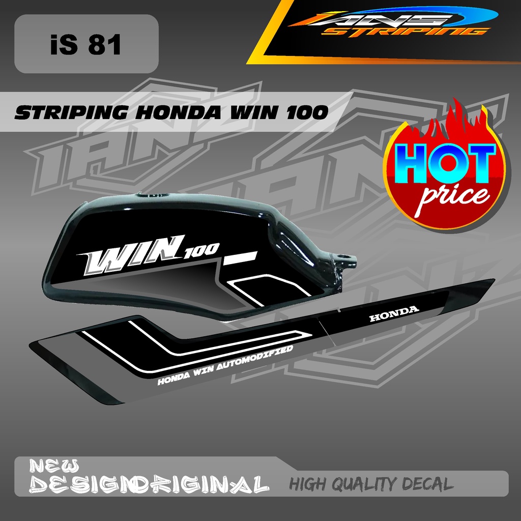 TERMURAH STRIPING BODY WIN 100 CUSTOM  VARIASI HOLOGRAM /NON HOLOGRAM STIKER MOTOR /LIST BODY MOTOR IS81