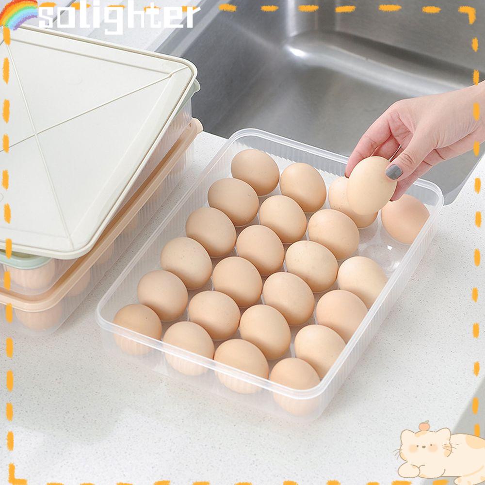 Solighter Kotak Penyimpanan Telur New Preservation Household Refrigerator Tray