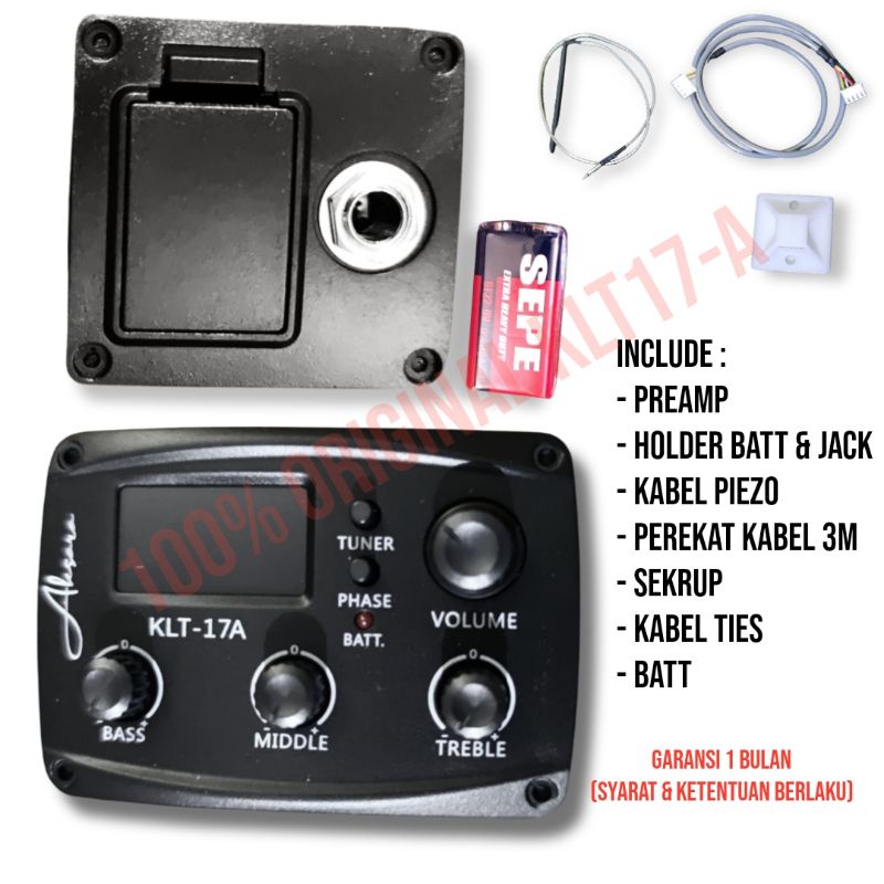Jual Preamp Gitar Akustik KLT17A / Equalizer Gitar Akustik Original