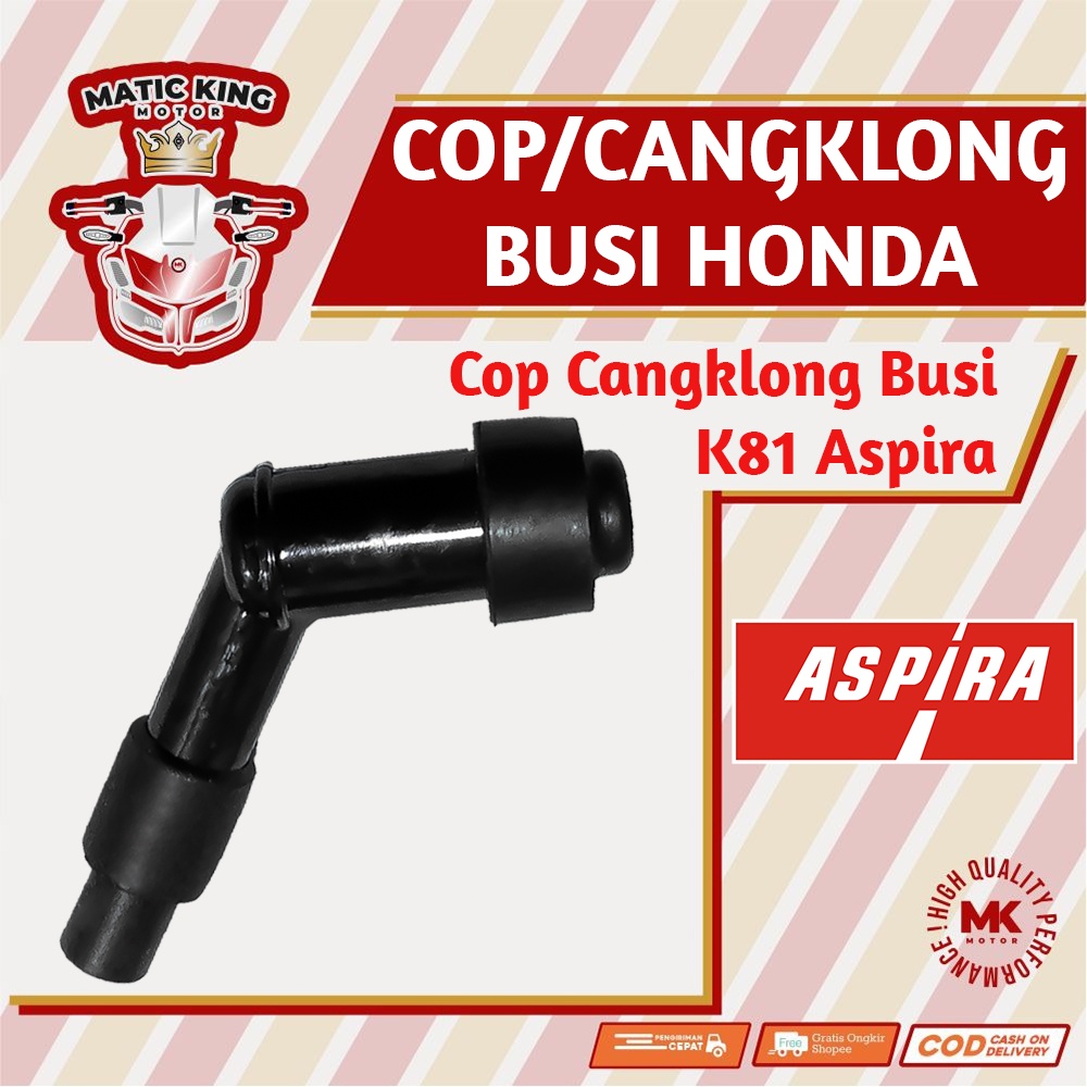 Cop cangklong tutup kop cangkong kepala busi Honda Beat Scoopy Vario Fi ESP K81 ASPIRA H2-30700-K81-1200