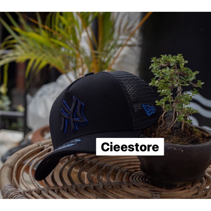 TOPI BASEBALL MLB NY TRUCKER WHIRE LIST ORIGINAL BLACK CAPS