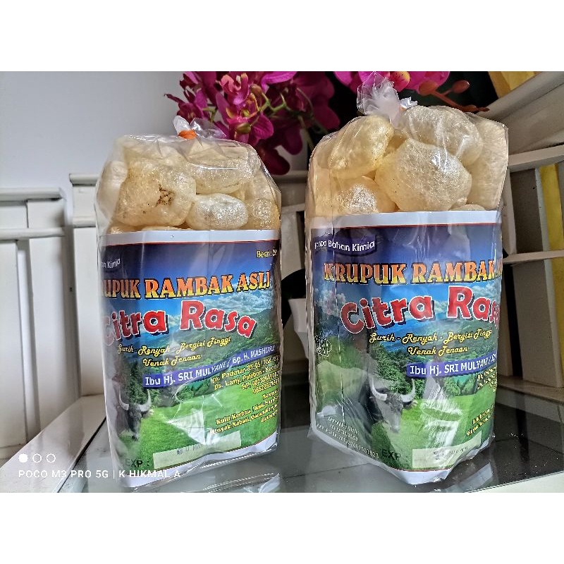 

Krupuk Rambak "CITRA RASA" Kulit Sapi Asli Khas Kendal "FREE BUBBLE WRAB