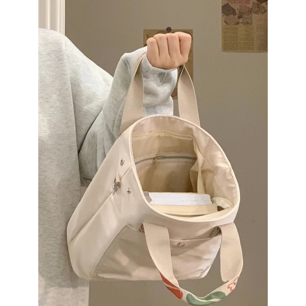 ✸✷Tas sekolah siswa tas sekolah wanita Messenger in angin fashion tas kanvas portabel sederhana dan serbaguna tas jinjing