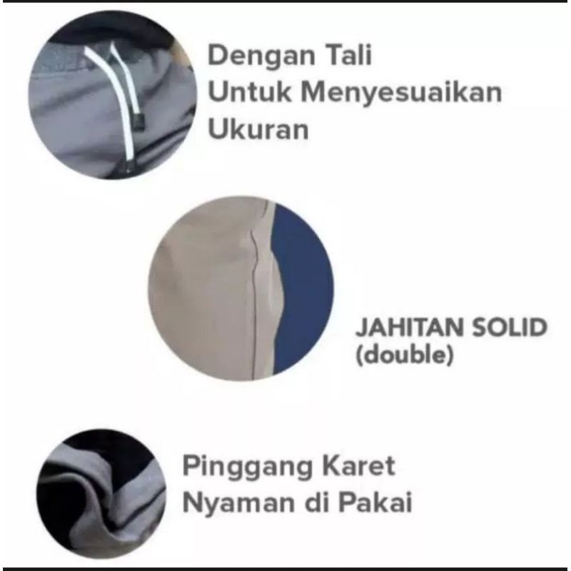 CELANA CHINOS CHINO PANJANG POLOS PRIA DEWASA JUMBO SLIM FIT PINGANG KARET RIP KOLOR