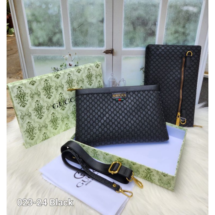 Tas Slempang Clutch Pria Wanita Kode 023 Free Box