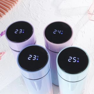 Sgmshop Tumbler Air Panas Dingin Stainless Stell Led Display Thermos LED SUHU