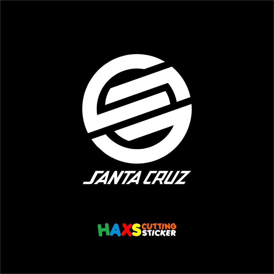 Cutting Sticker Santa Cruz logo 8 CM x 9.5 CM