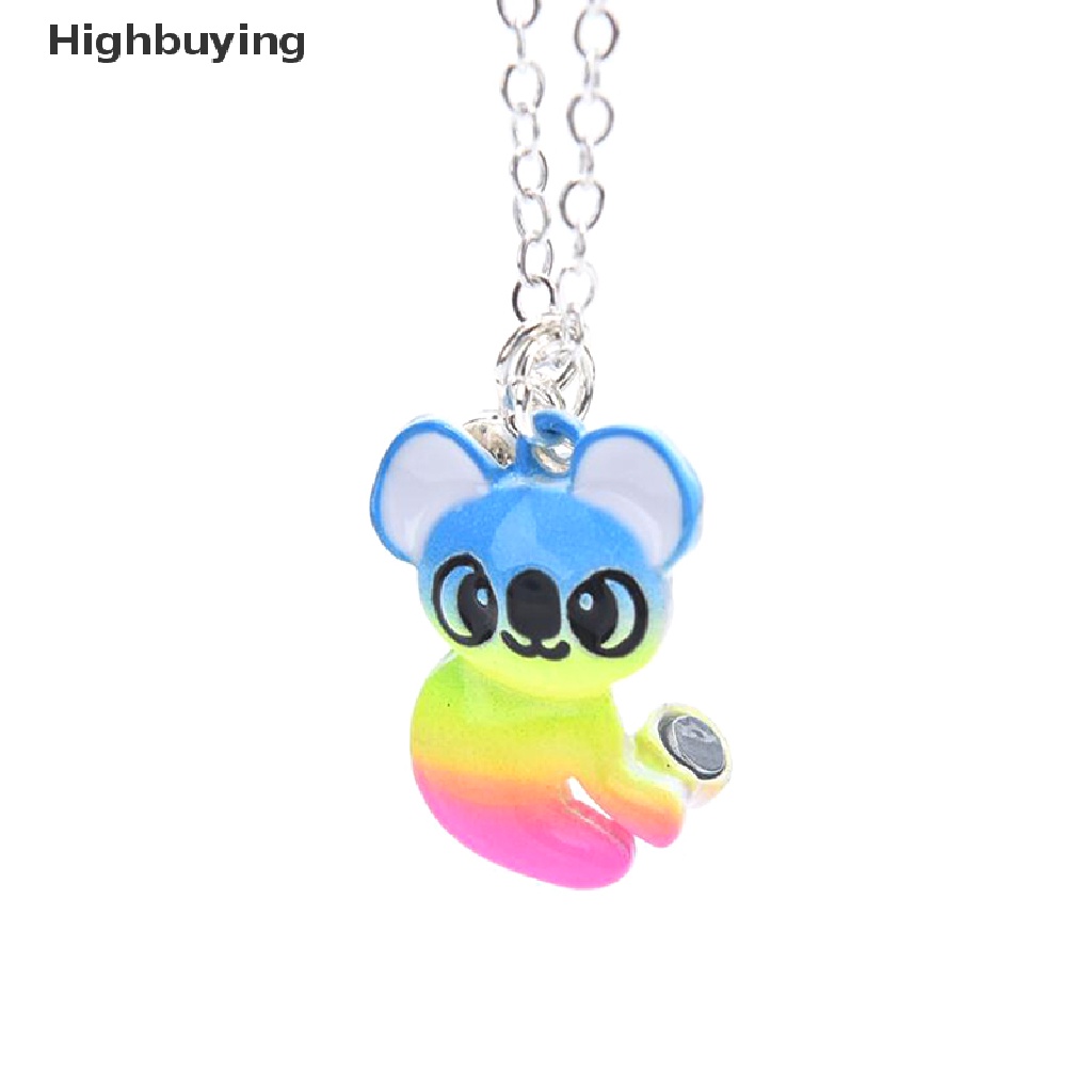 Hbid 1pasang Lucu Colorful Raccoon Pendant Best Friend Kalung Persahabatan Perhiasan Hadiah Glory