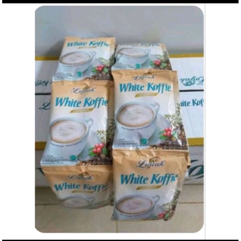 

luwak whait coffe 1 saset 10pcs dibuat oleh kopi indonesia