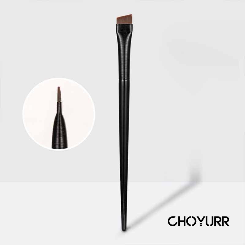 【COD】Kuas Alis Mata Bulu Pipih Hitam Make Up Ultra-Thin Precision Firming Knife-Edge Fine Eyeliner Brush Untuk Alat Makeup Kecantikan Brushes Makeup Face Eye Tools-CH