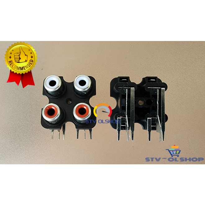 Soket rca 4 pin bell / terminal rca 4 pin kotak