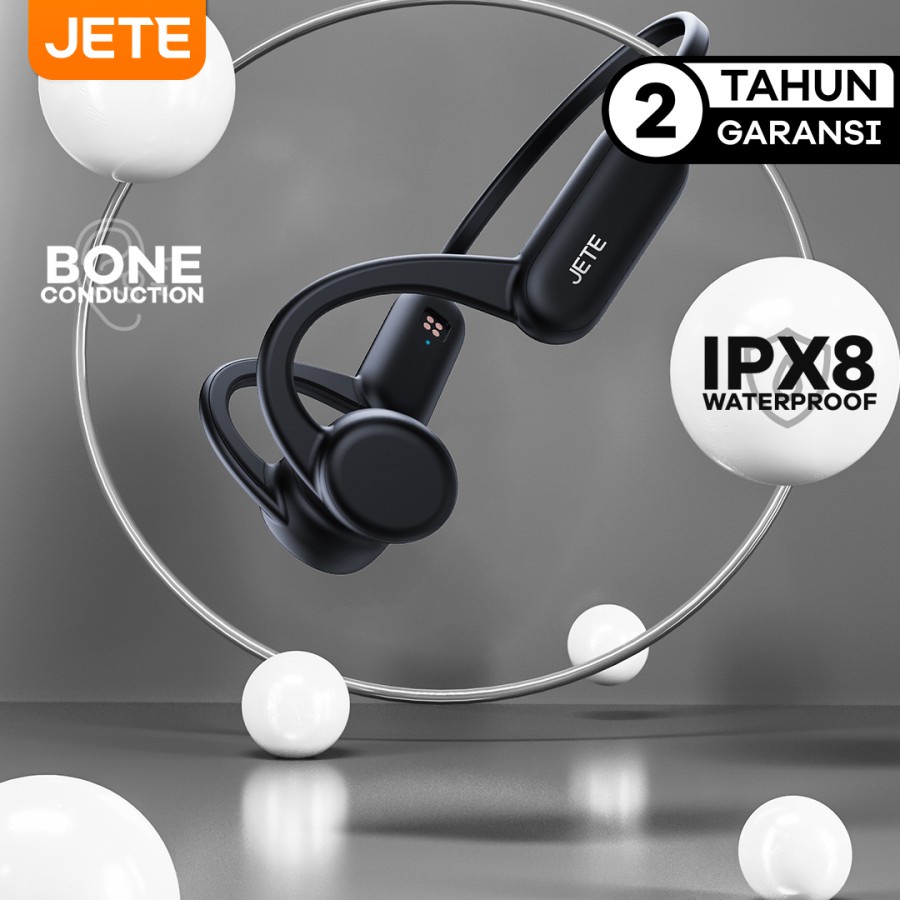 Sport Headset | Earphone Water Ressistant | Handsfree Bluetooth IPX8 JETE Open Ear 2 - Garansi 2 Tahun