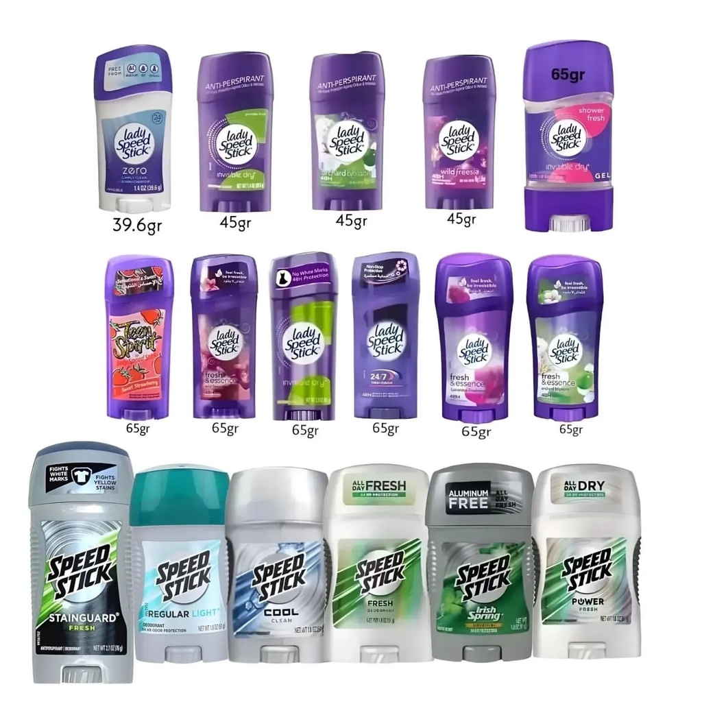 Lady Speed Stick Deodorant Made in USA Invisible Dry Powder Fresh | Wild Freesia | Orchard Blossom