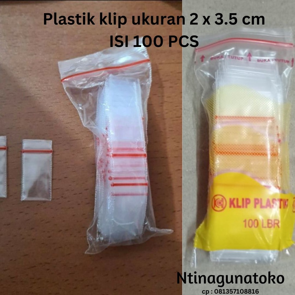 COD ∣ Klip Kecil TEBAL 2x3.5cm / Klip 2x3.5cm / Klip Plastik 2x3.5 TEBAL / Klip Kecil / Plastik  Zip