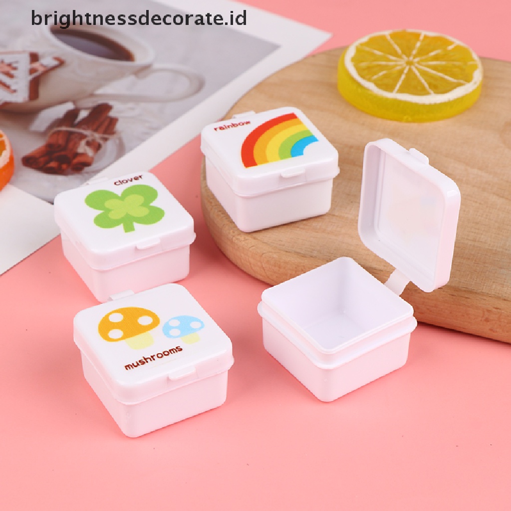 [Birth] 1/4pcs Botol Saus Mini Square Portable Bento Sub-Botol Saus Plastik Kotak [ID]