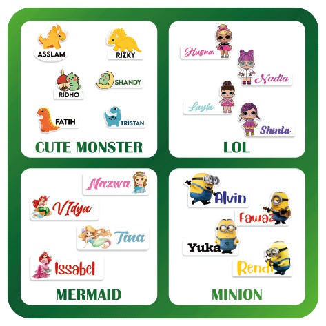 

RK Stiker Nama Anak Label Buku Custom Sticker Anak Sekolah