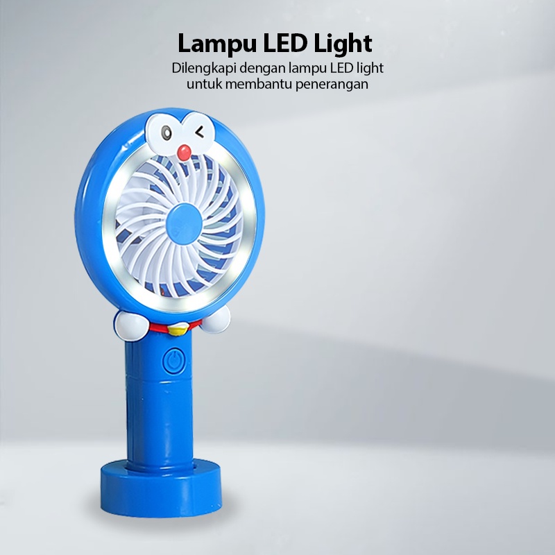 KIPAS MINI KARAKTER DILENGKAPI DENGAN LED LIGHT