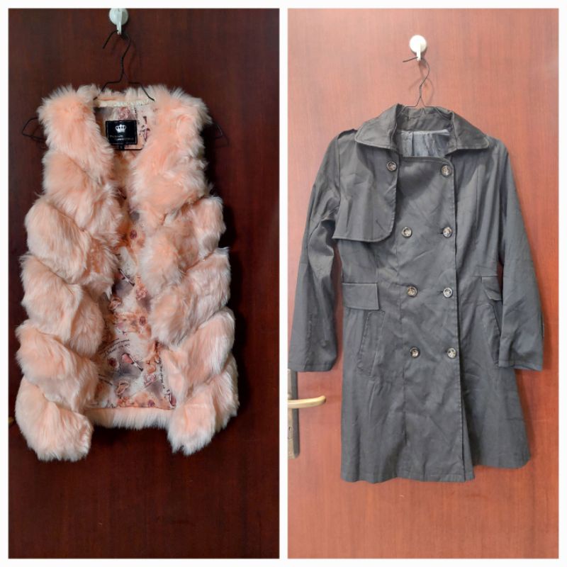 JUAL MURAH WOMEN WINTER COAT. FUR VEST ROMPI BULU WANITA