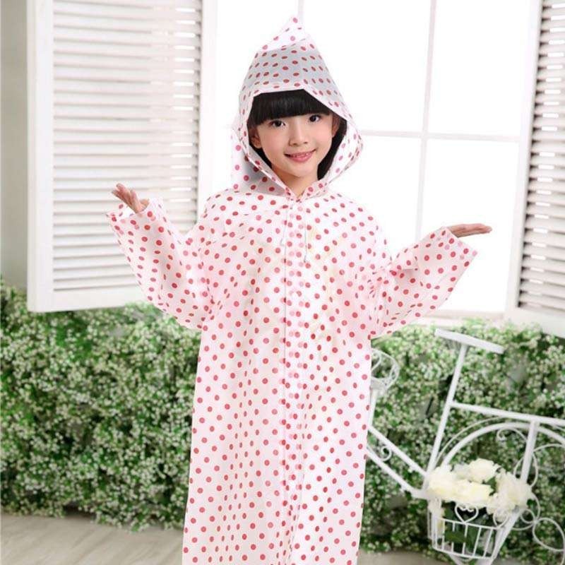 Jas Hujan Terusan Anak Eva Polkadot Model Korea kid poncho ponco kids unisex cakep