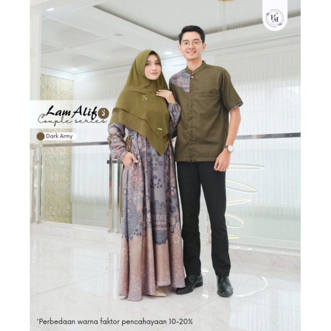 Rinana Hijab | Rinana Outfit | LAM ALIF DARK ARMY Baju Couple | baju couple kondangan| baju couple l