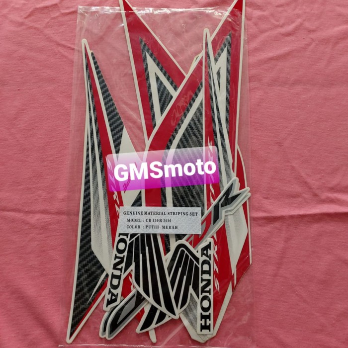 

TERLARIS | Striping motor CB150R 2016 / Stiker body Honda CB 150R 2016 putih biru - 1.PUTIH MERAH
