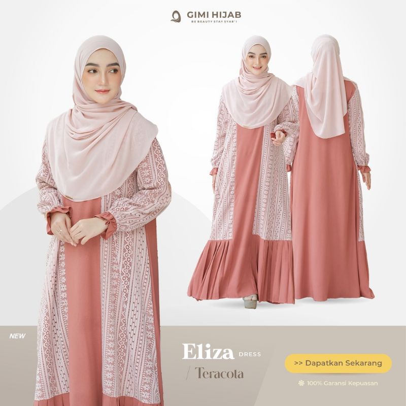 Eliza Dress by Gimi Hijab | Dress wanita | Gamis wanita dewasa