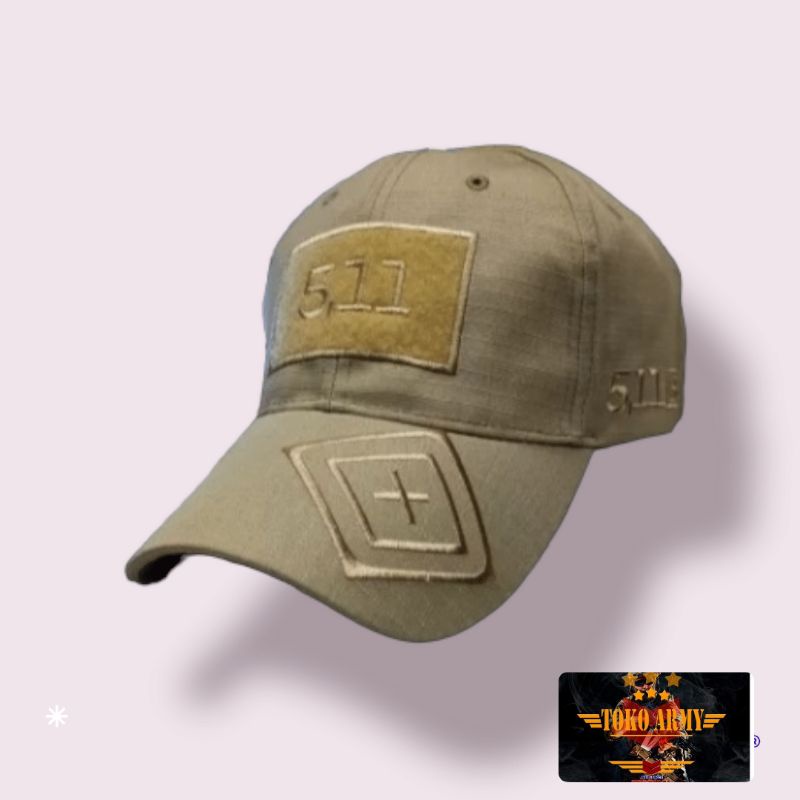 TOPI PEREKAT 511 CREAM TACTICAL ARMY