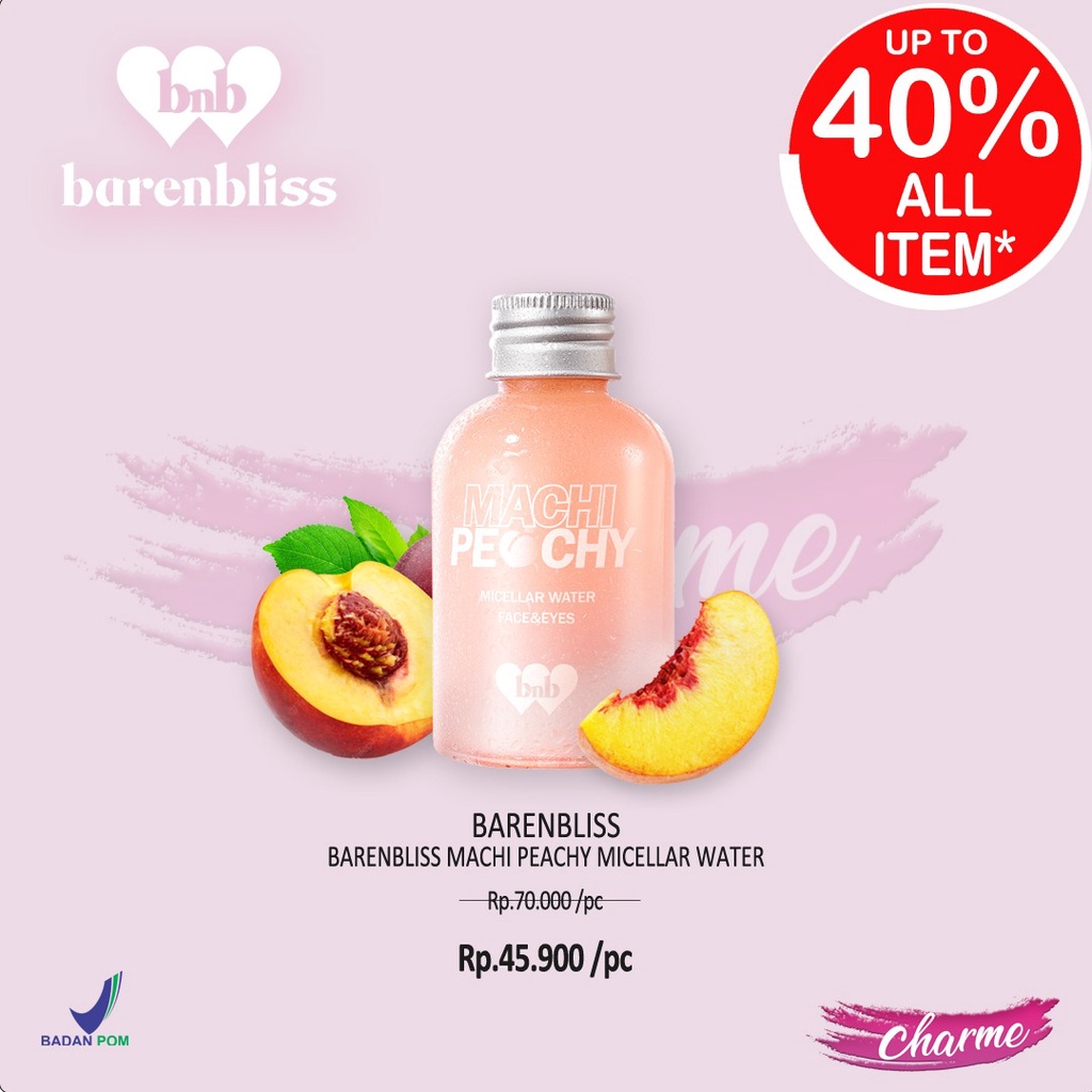 (READY &amp; ORI) BARENBLISS Machi Peachy Micellar Water Pembersih Makeup