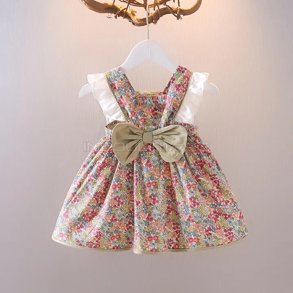 Dress Pesta Casual Anak Perempuan DRI-108 Cewek Import Premium Setelan Baju Rok Impor Bayi Balita Perempuan 6 Bulan - 5 Tahun Baju Anak Perempuan Baju Bayi Perempuan