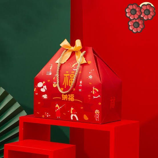 bag paper gift bag goodie bag chinese new year imlek pita segitiga premium tahun baru china 25x12x24cm CNY