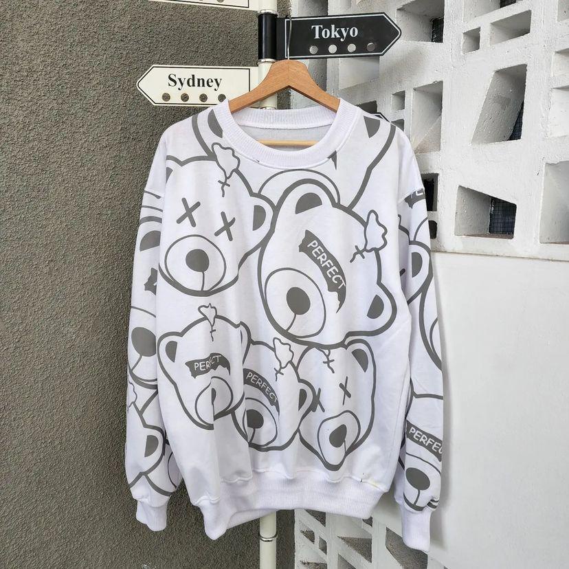 XXL PANDA FULL PRINT SWEATER OVERSIZE UNISEX CREWNECK WANITA PRIA