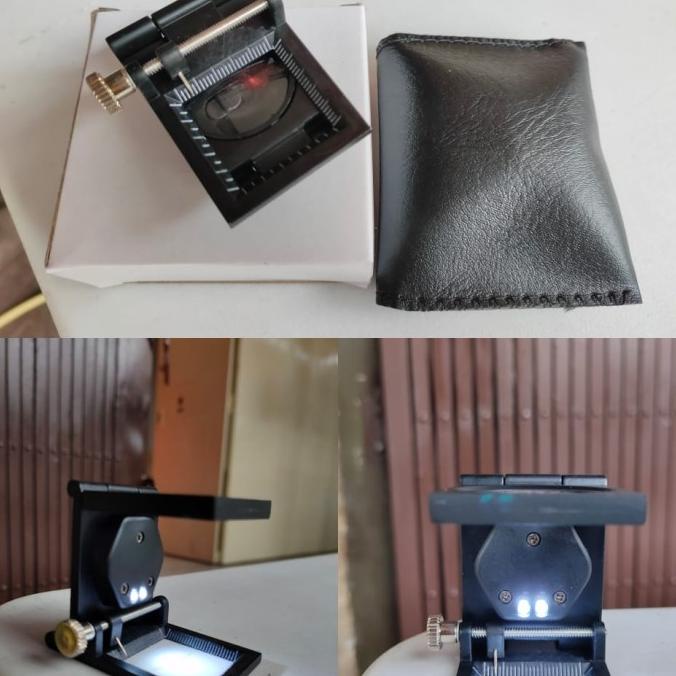 

kaca pembesar besi lup kain jarum ada lampu nya TERMURAH